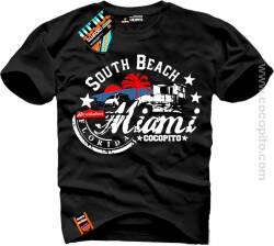 Miami South Beach Florida COCOPITO Wear - Koszulki Męskie MIAMI BLACK