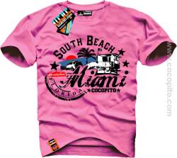 Miami South Beach Florida COCOPITO Wear - Koszulki Męskie PINK