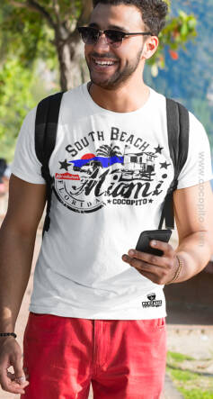 Miami South Beach Florida COCOPITO Wear - Koszulki Męskie