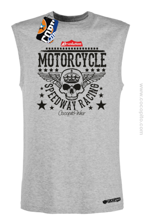 Motorcycle Crown Skull Speedway - Bezrękawnik męski 