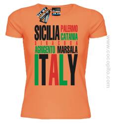 ITALY Sicilia Palermo - koszulka damska orange