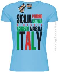 ITALY Sicilia Palermo - koszulka damska blue