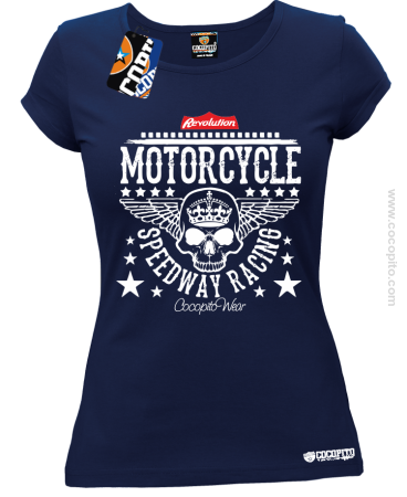 Motorcycle Crown Skull Speedway - Koszulka damska 